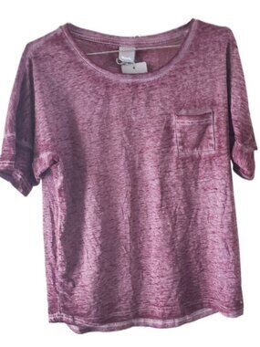 Brand New Bench Downtown Burgundy & Gray Short Sleeve Activewear T-Shirt